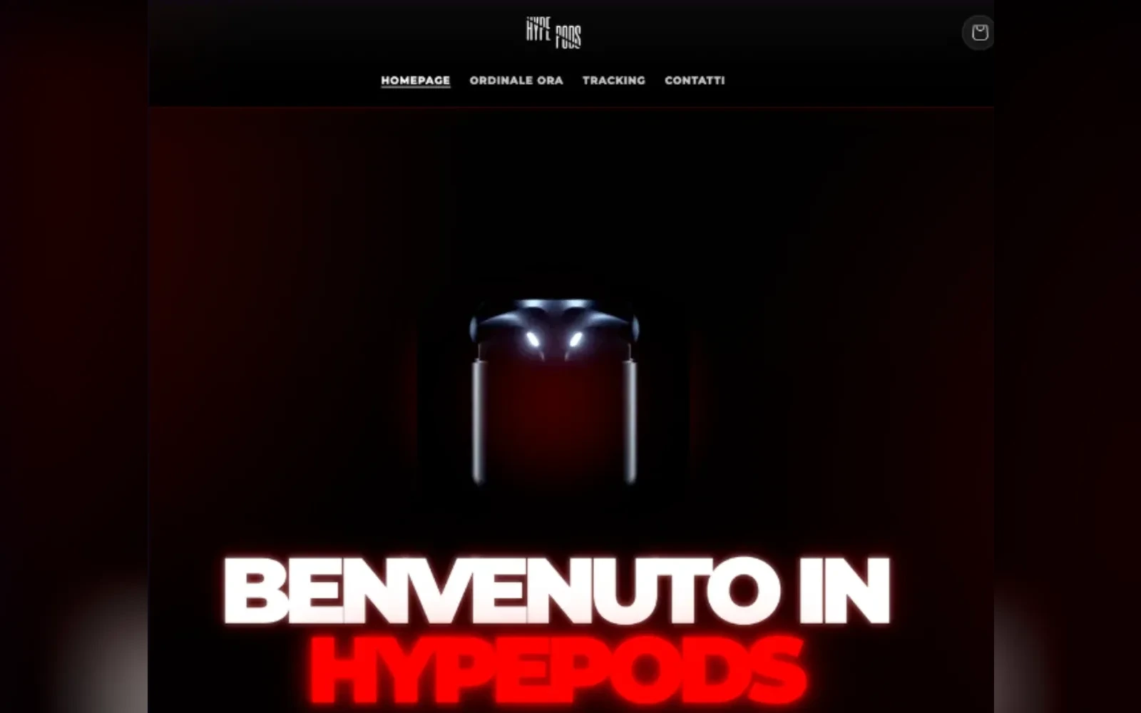 Selettore dei modelli nell’e-commerce di auricolari HypePods