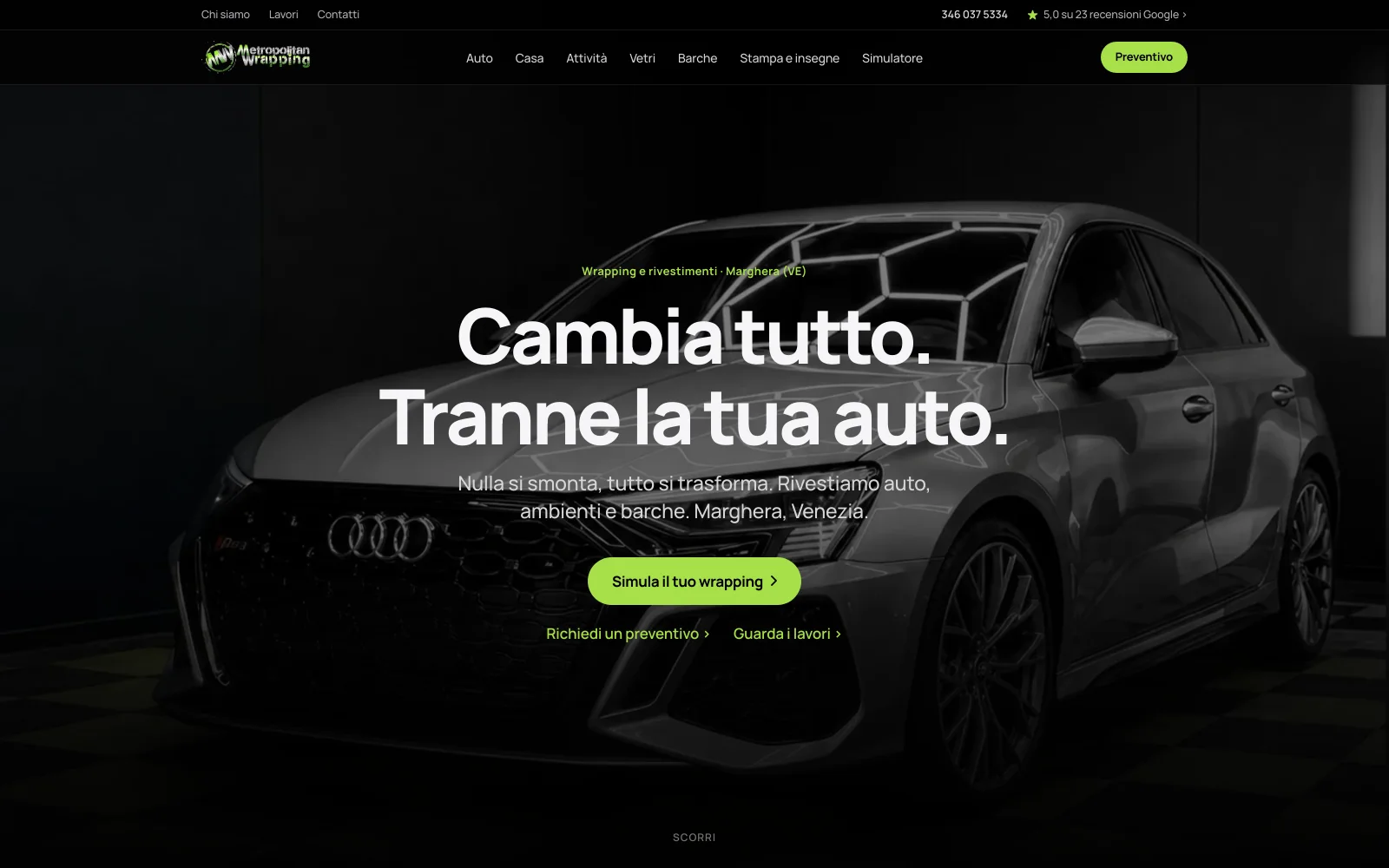 Il sito di Metropolitan Wrapping